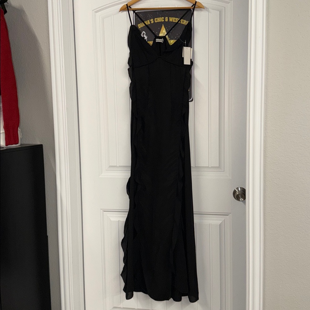 SIMKHAI Emily Maxi Dress in Black - Picture 6 of 8